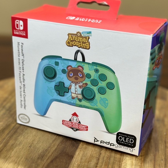 Nintendo Switch PDP Faceoff Deluxe+ Audio Wired Controller Animal Crossing NWT - Picture 8 of 8